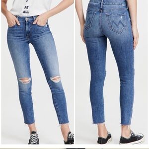MOTHER Looker Ankle Fray After All These Years Jeans Size 27